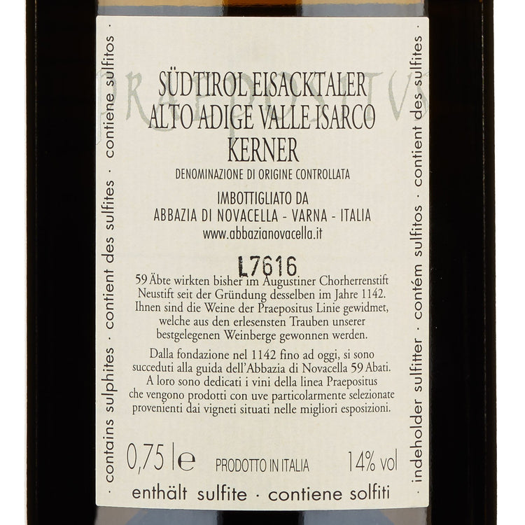 Alto Adige Kerner "Praepositus" 2023 - Abbazia di Novacella