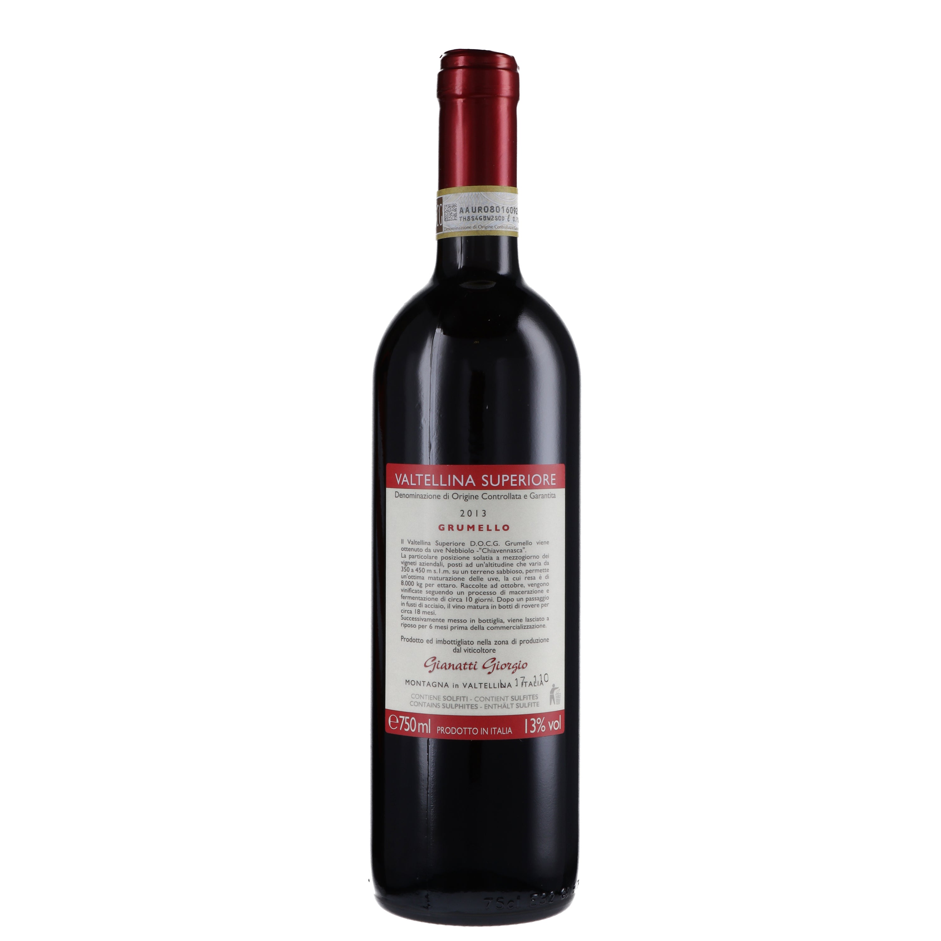 Valtellina Superiore DOCG "Grumello" 2017 - Gianatti