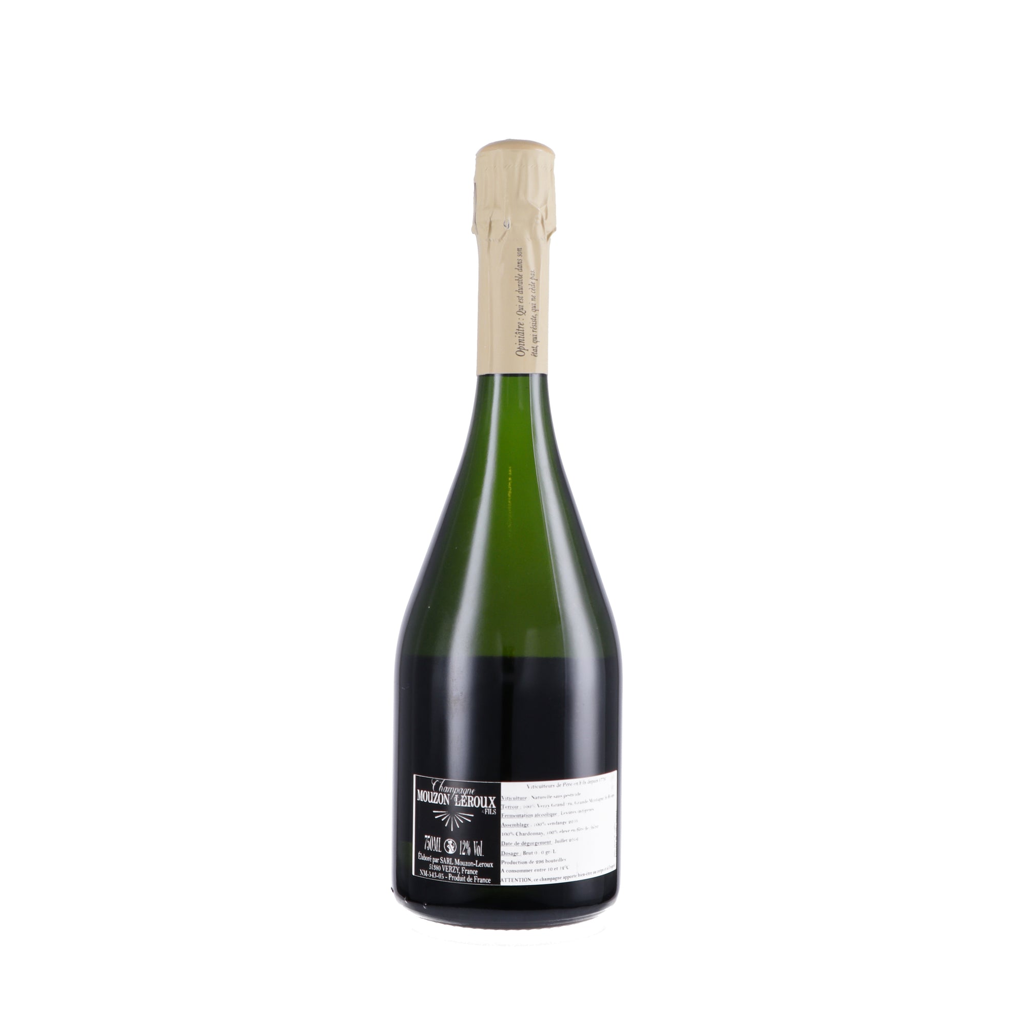 Champagne Brut Grand Cru "l’Opiniâtre" 2016 - Mouzon Leroux