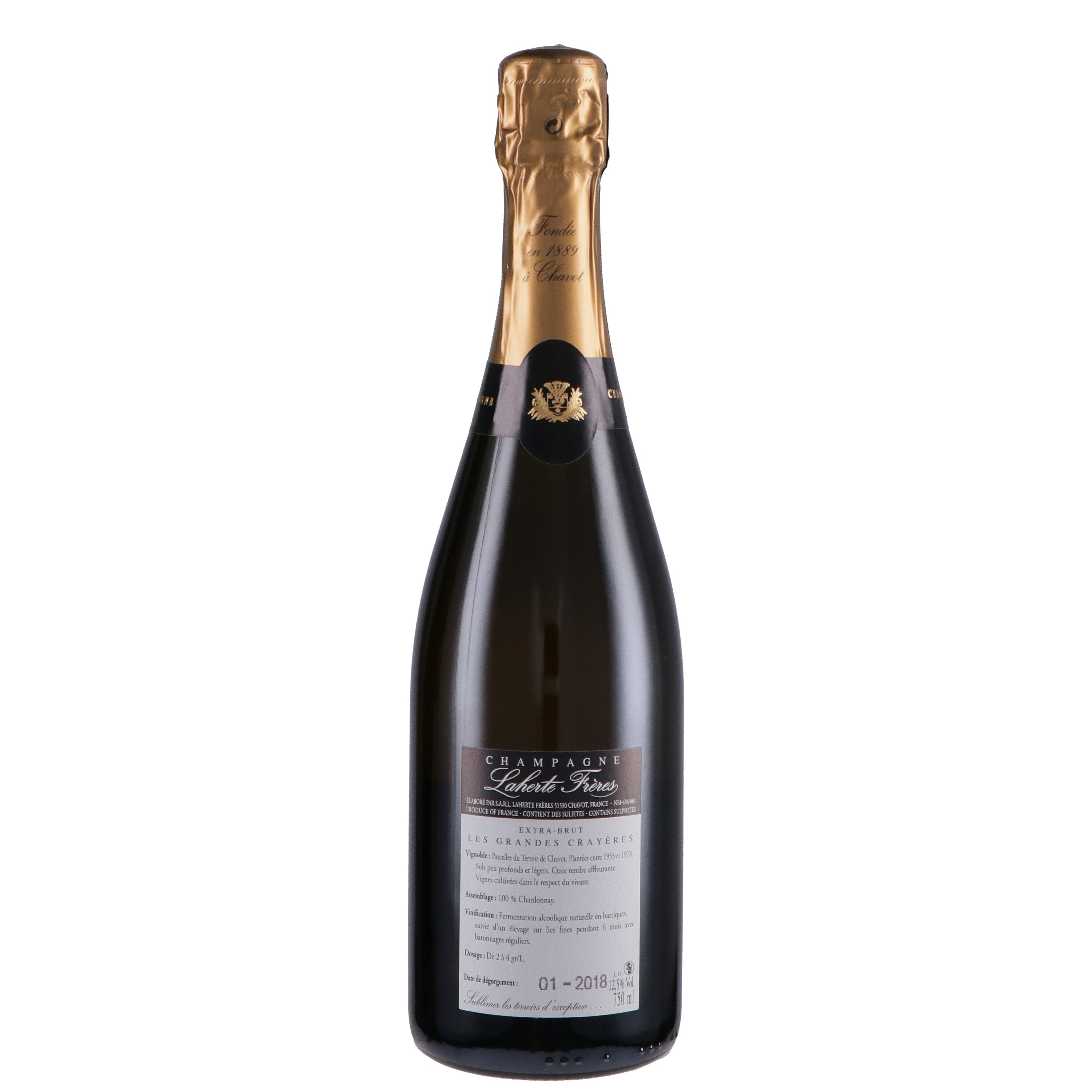 Champagne Extra Brut Blanc de Blancs "Les Grandes Crayères" 2020 - Laherte Frères
