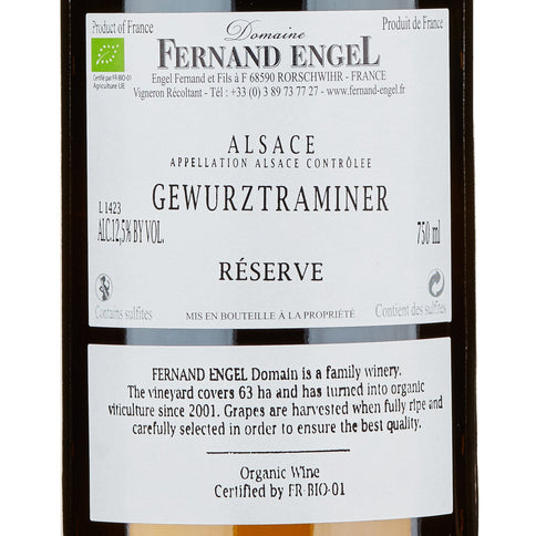 Alsace Gewurztraminer Réserve 2021 - Fernand Engel